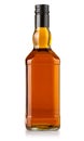 Whiskey bottle on white Royalty Free Stock Photo