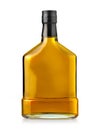 Whiskey bottle on white Royalty Free Stock Photo