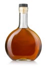 Whiskey bottle on white Royalty Free Stock Photo