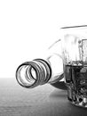 Whiskey Bottle & Glass Abstract Royalty Free Stock Photo