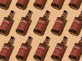 Whiskey bottle Jack Daniels Red label isolated on white background. Jennessee fire. Cinnamon liqueur from makers of Jack Royalty Free Stock Photo