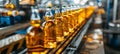 Whiskey bottling process in a standard factory environment for efficient production