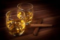 Whiskey with Cigars Royalty Free Stock Photo
