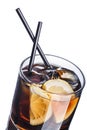 Whiskey cola cocktail
