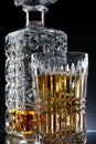 Whiskey Decanter & Glass Royalty Free Stock Photo