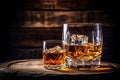 Whiskey drinks. You need to drink whiskey with ice then the whiskey tastes better of an oak barrel. Alcoholic drink with ice