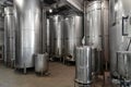 Whiskey factory Interior view of Whisky and Vodka Distillery Royalty Free Stock Photo