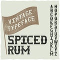Whiskey fine label font / vintage typeface for alcohol drinks