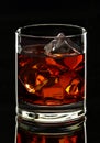 Whiskey glass on black background Royalty Free Stock Photo