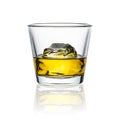 Whiskey glass with ice rock Royalty Free Stock Photo