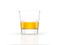 Whiskey glass scotch bourbon creative isolated on white background high resolution 3d illustration
