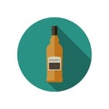 Whiskey icon in flat style