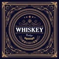 Whiskey Label vintage design retro vector Royalty Free Stock Photo