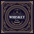 Whiskey Label vintage design retro vector