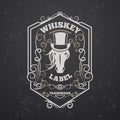 Whiskey lable Royalty Free Stock Photo