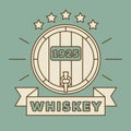 Whiskey logo design - vintage whisky label