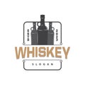 Whiskey Logo, Drink Label Design With Old Retro Vintage Ornament Illustration Premium Template Royalty Free Stock Photo