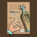 Whiskey Original Recipe Advertising Poster Vector