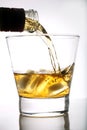 Whiskey poured into a glass Royalty Free Stock Photo