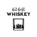 Whiskey related typography poster. Vector vintage illustration. Royalty Free Stock Photo