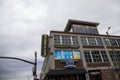 The Whiskey River sky bar on the corner along Broadway street on a cloudy day in Nashville Tennessee Royalty Free Stock Photo