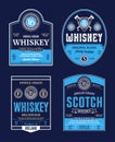 Whiskey and scotch whisky labels