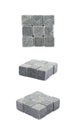 Whiskey stone cube composition isolated