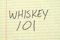 Whiskey 101 On A Yellow Legal Pad Royalty Free Stock Photo