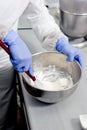 Whisking cream Royalty Free Stock Photo
