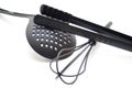 Whisks with barbecue tongs Royalty Free Stock Photo