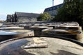 Whisky Barrels outside The Glenmorangie Distillery. Tain, Scotland, September 16, 2014. Royalty Free Stock Photo