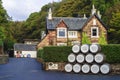 Whisky casks at Glengoyne distillery in Scotland Royalty Free Stock Photo