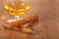 Whisky and cigars Royalty Free Stock Photo