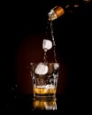 Whisky Glass splashing