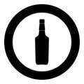 Whisky icon black color in circle