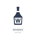 Whisky icon. Trendy flat vector Whisky icon on white background