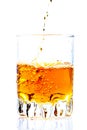 Whisky,rum or any other golden liquor being poured Royalty Free Stock Photo