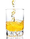 Whisky,rum or any other golden liquor being poured Royalty Free Stock Photo