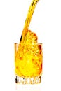 Whisky,rum or any other golden liquor being poured Royalty Free Stock Photo