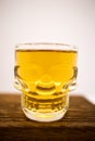 whisky, rum shat in a glass with a canius pattern Royalty Free Stock Photo