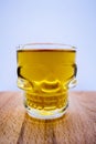 whisky, rum shat in a glass with a canius pattern Royalty Free Stock Photo