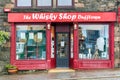 He Whisky Shop Dufftown liquor store stocking hundreds of single malts on Fife Street in Dufftown, Scotland Royalty Free Stock Photo