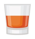 Whisky shot cup vector illustration.