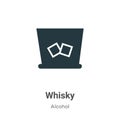 Whisky vector icon on white background. Flat vector whisky icon symbol sign from modern alcohol collection for mobile concept and