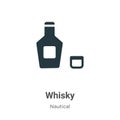 Whisky vector icon on white background. Flat vector whisky icon symbol sign from modern nautical collection for mobile concept and