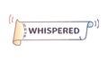 Whispered Text Banner Icon for Secrets, Soft Communication Hints, vector design Generative AI Royalty Free Stock Photo