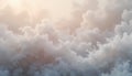 Whispering cumulus clouds in an evening serene sky Royalty Free Stock Photo