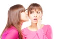 Whispering shocking news Royalty Free Stock Photo