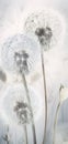 Delicate Dandelion Flowers. Generative AI