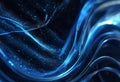 Whispers of Light in Flowing Blue Abstract Patterns: A Visual Symphony Royalty Free Stock Photo
